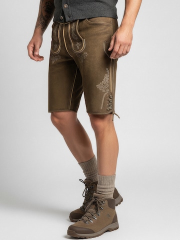 Regular Pantalon folklorique 'Sigl' STOCKERPOINT en marron : devant