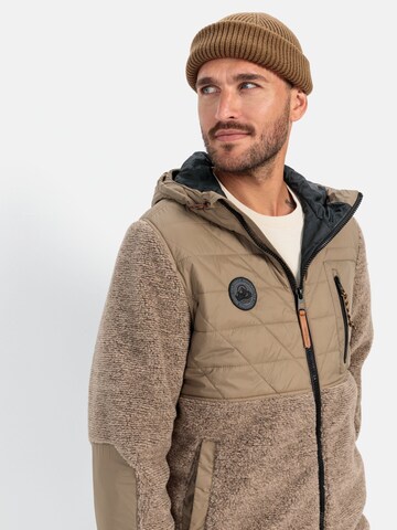 CAMEL ACTIVE Fleecejacke im Materialmix in Braun