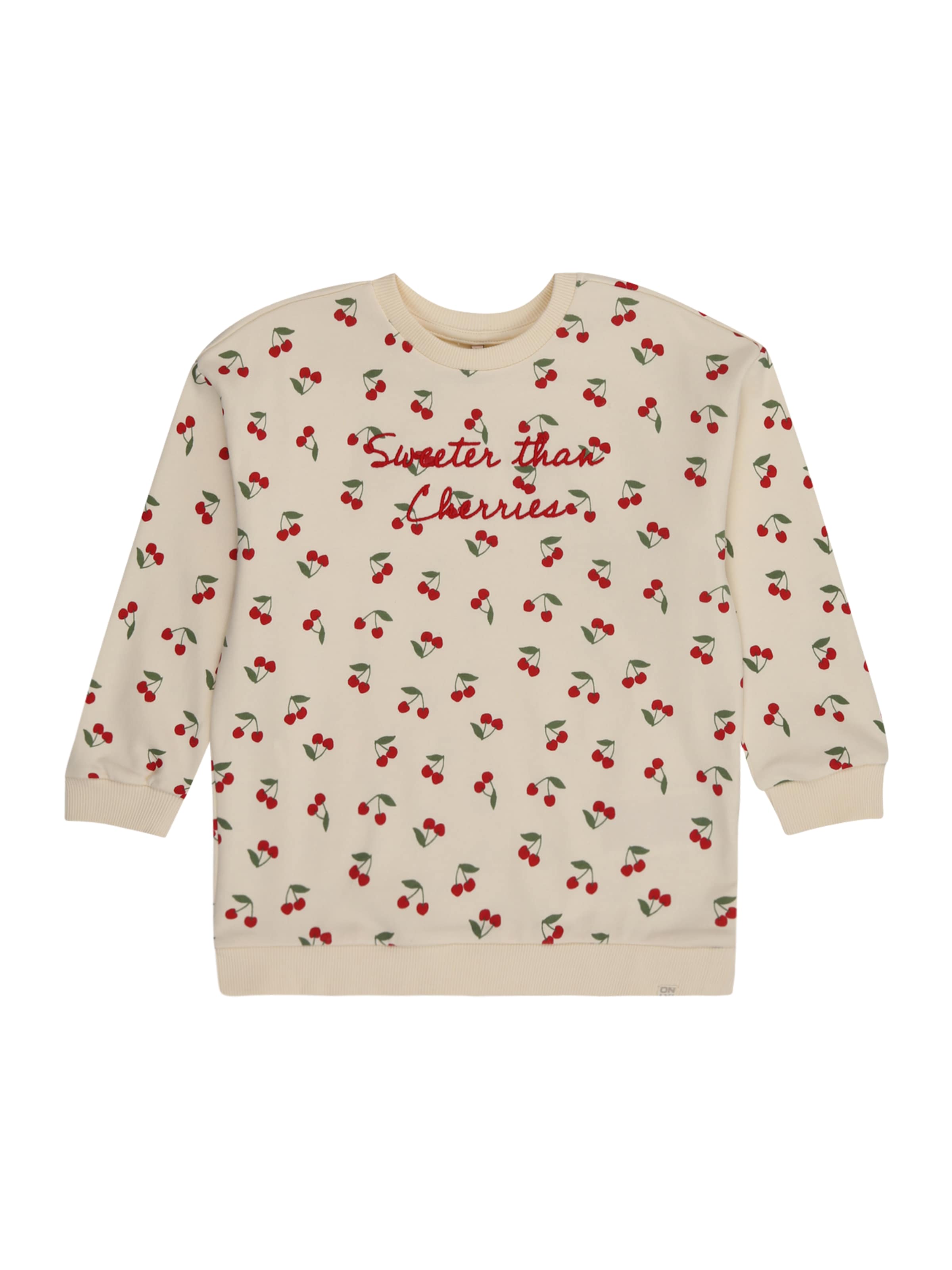 Only Mini Sweatshirt 'KMGCHERRY' i beige: forside