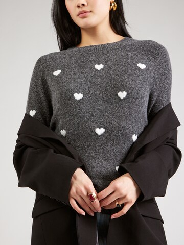 VERO MODA Trui 'VMDOFFY INTARSIA' in Grijs