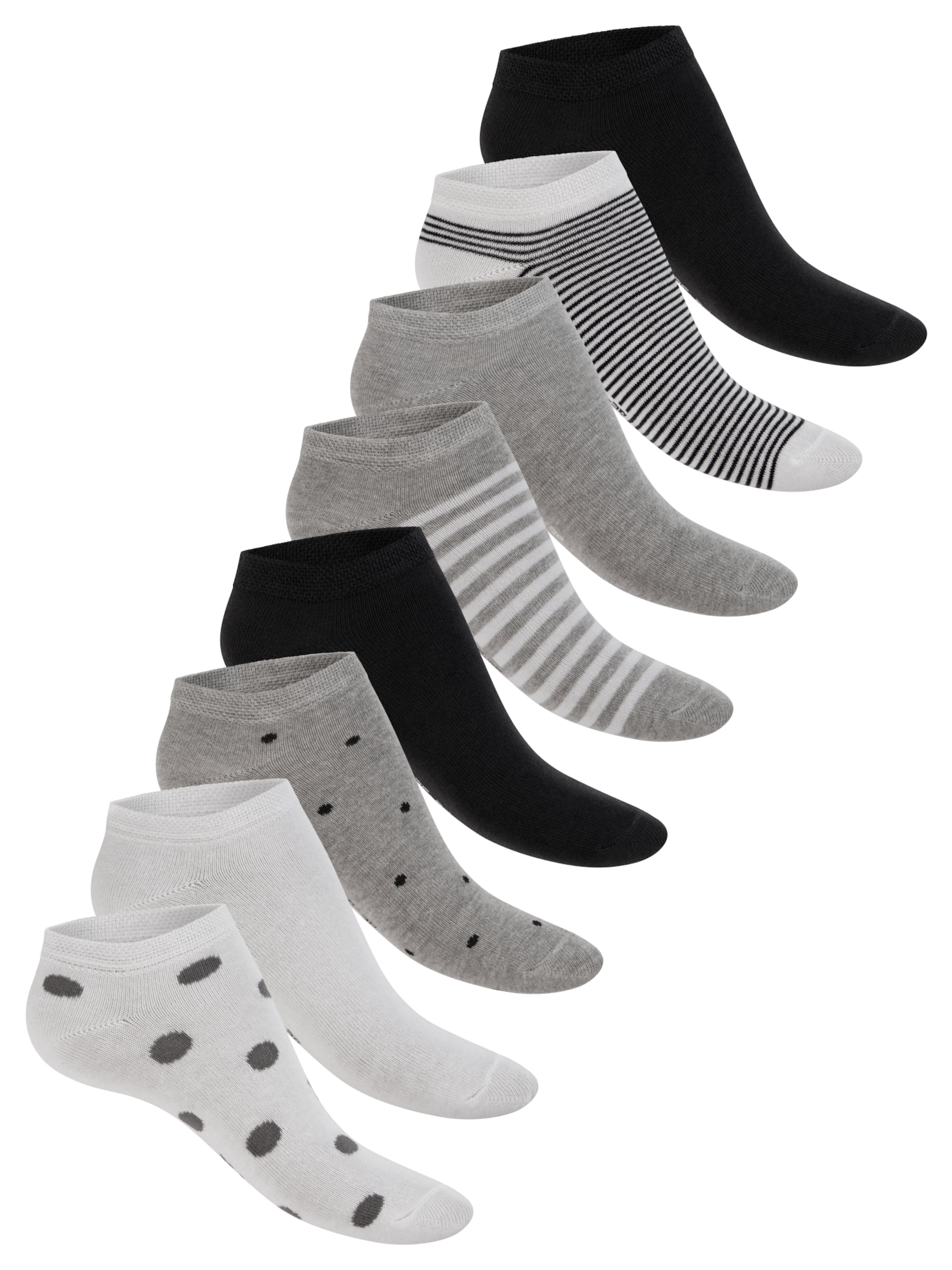 footstar Ankle Socks 'Ringel' in Grey: front