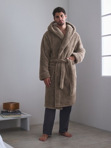 Next Badjas lang  in Beige: voorkant
