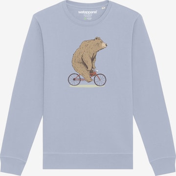 Watapparel Sweatshirt ' Fahrradbär ' in Blau: Vorderseite