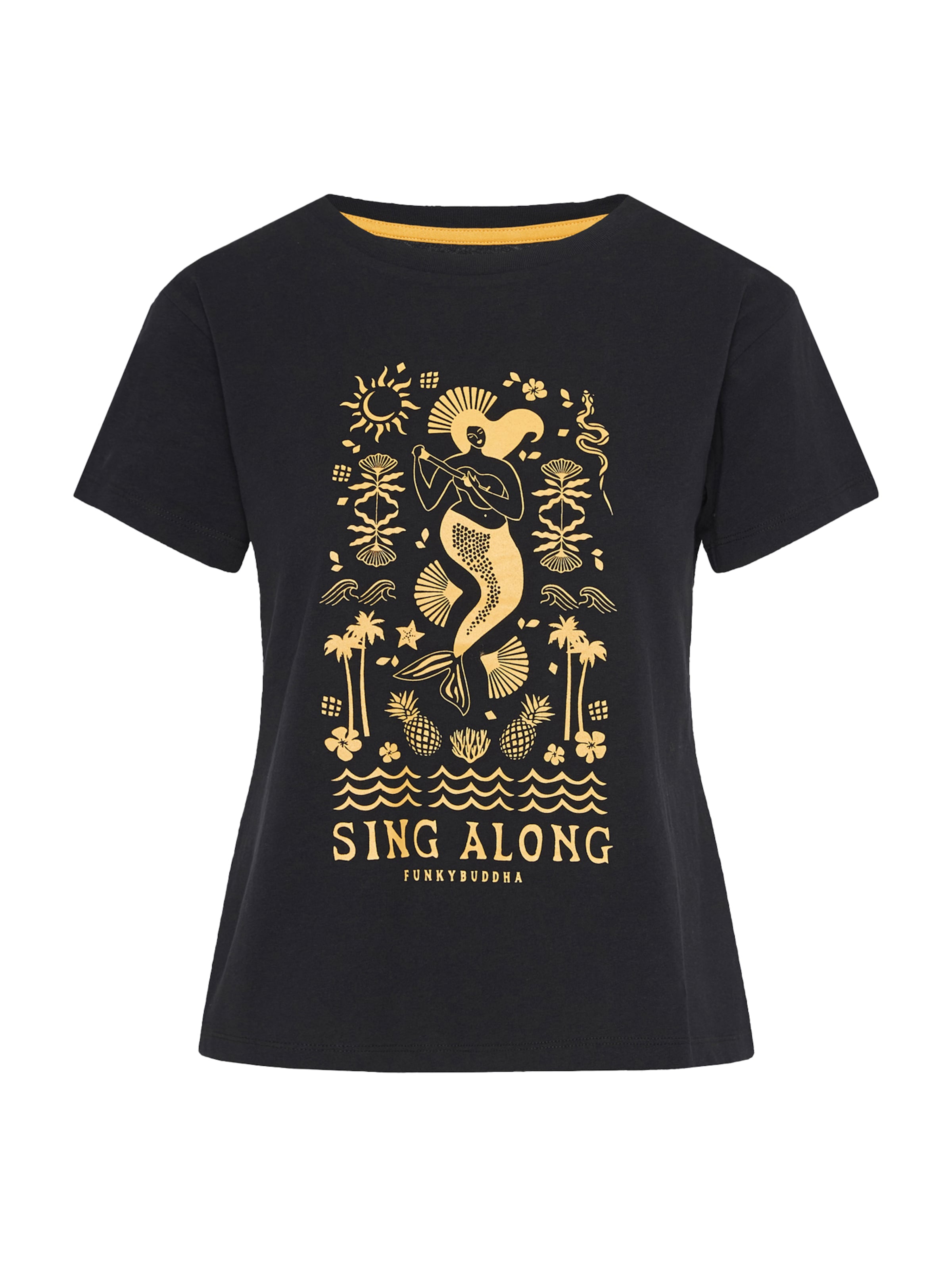 Funky Buddha Top in Zwart: voorkant