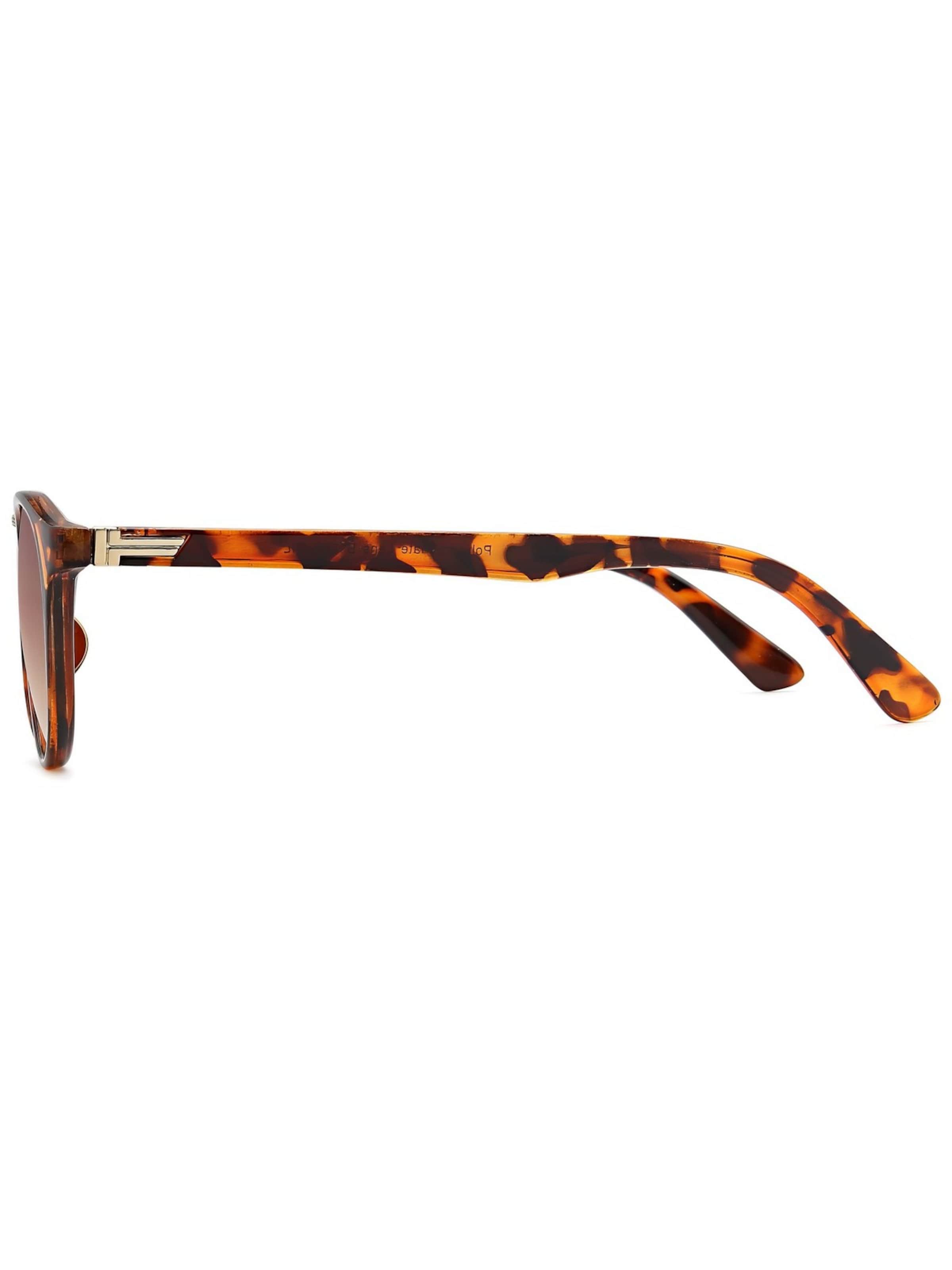 styleBREAKER Sonnenbrille 'Sonnenbrille mit runden Gläsern und Metall Nasensteg'‌‌‌‌‌‌‌‌‌ in Braun