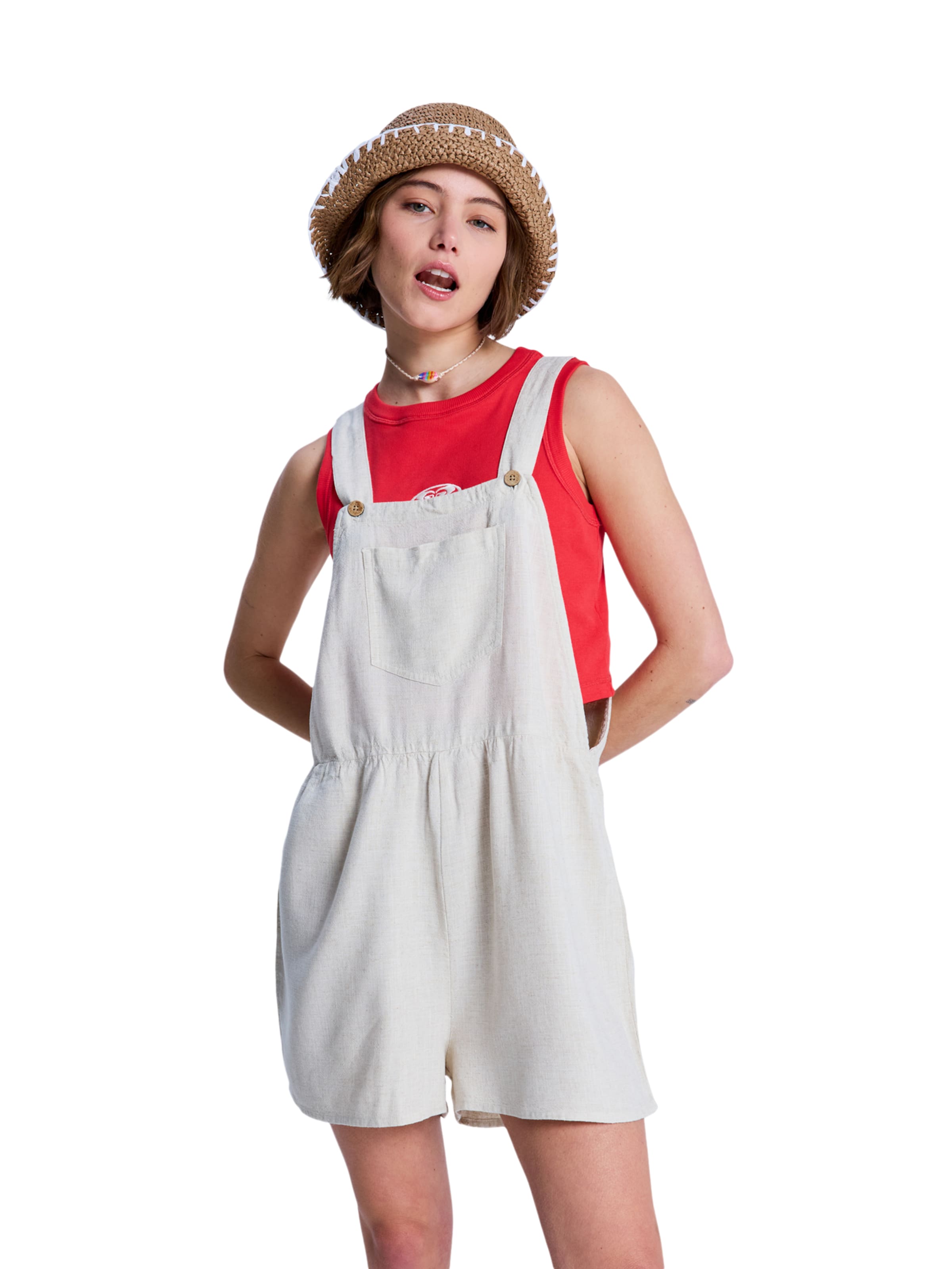 ROXY Kezeslábas 'Easy Isle Mini' - fehér: elől