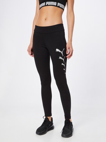 PUMA Skinny Sporthose in Schwarz: predná strana