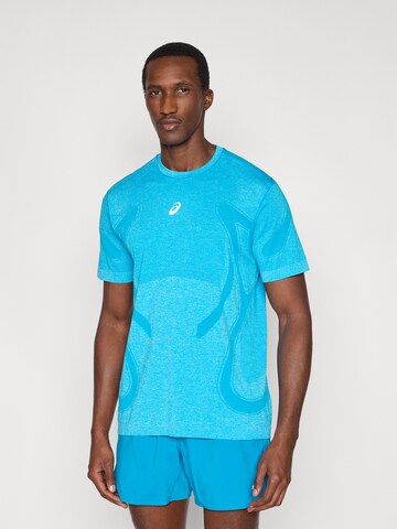 ASICS Functioneel shirt 'ROAD' in Blauw: voorkant