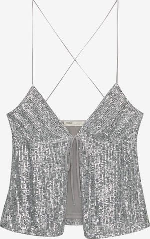 Pull&Bear Toppi värissä hopea: etupuoli