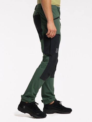 Haglöfs Slimfit Outdoorhose 'Rugged' in Grün