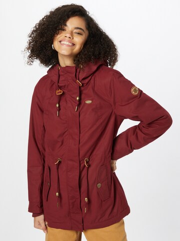 Parka mi-saison 'Monadis' Ragwear en rouge : devant