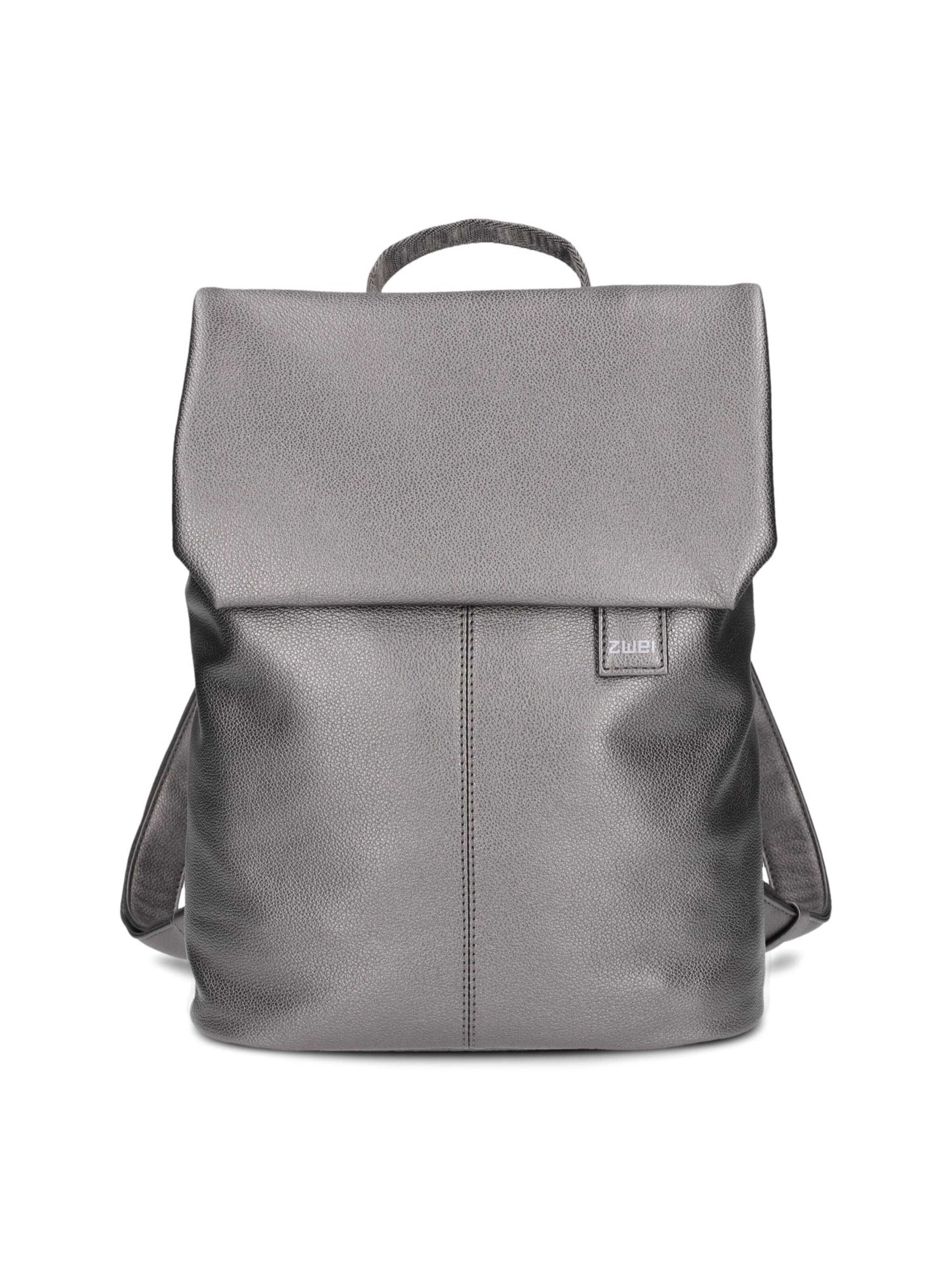 ZWEI Backpack 'Mademoiselle.M MR13' in Silver: front