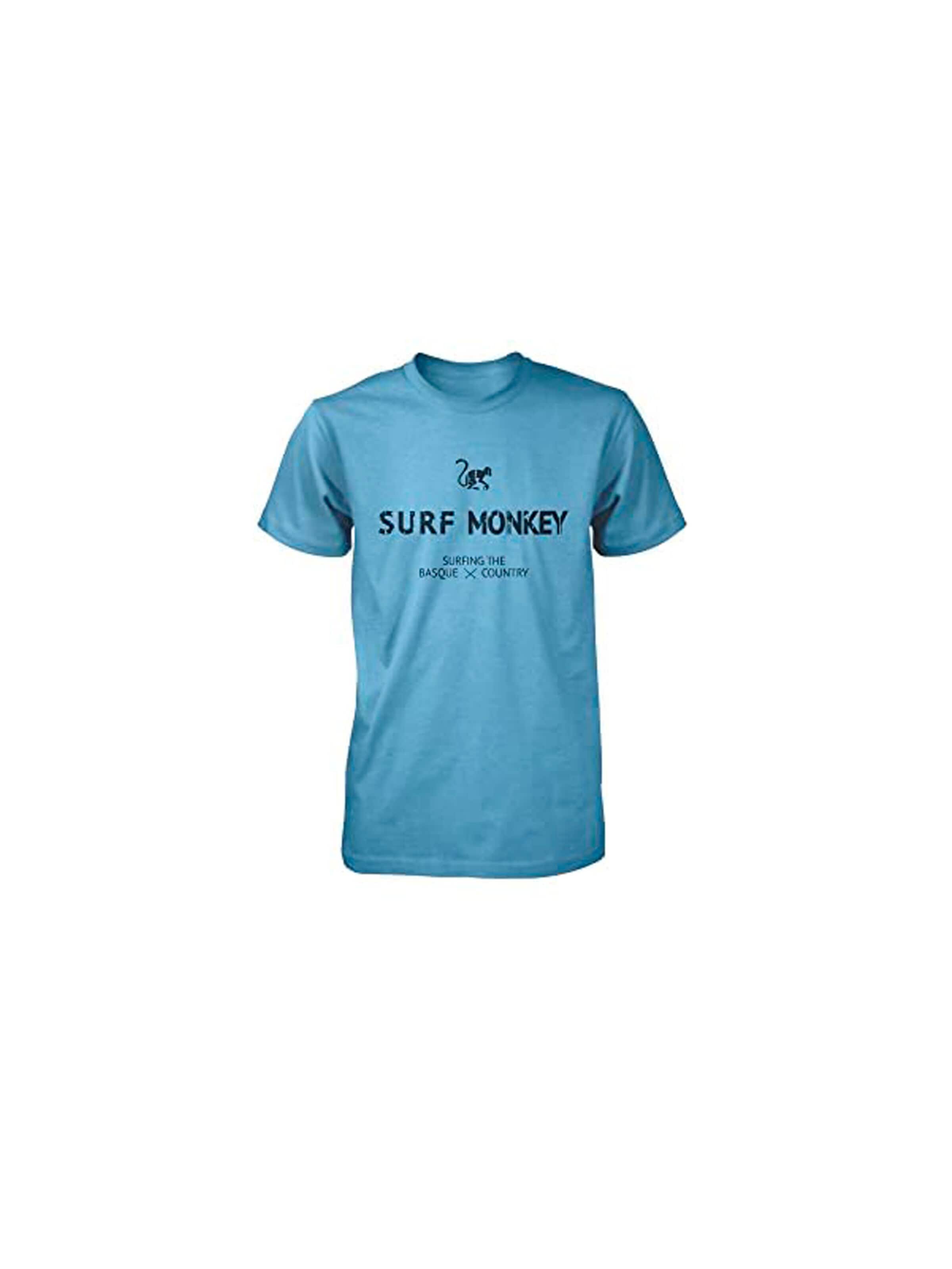 Surf Monkey - Camisa em azul: frente