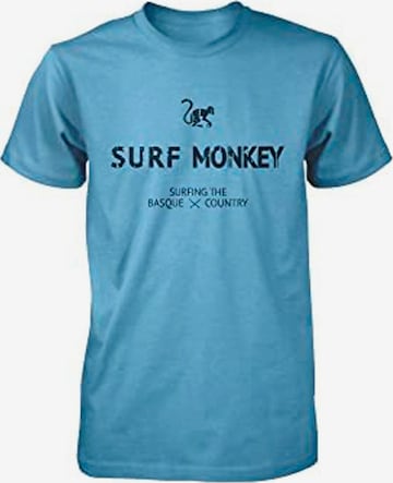 Surf Monkey - Camisa em azul: frente