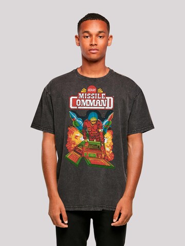 F4NT4STIC Shirt 'Arcade Game Atari' in Zwart: voorkant