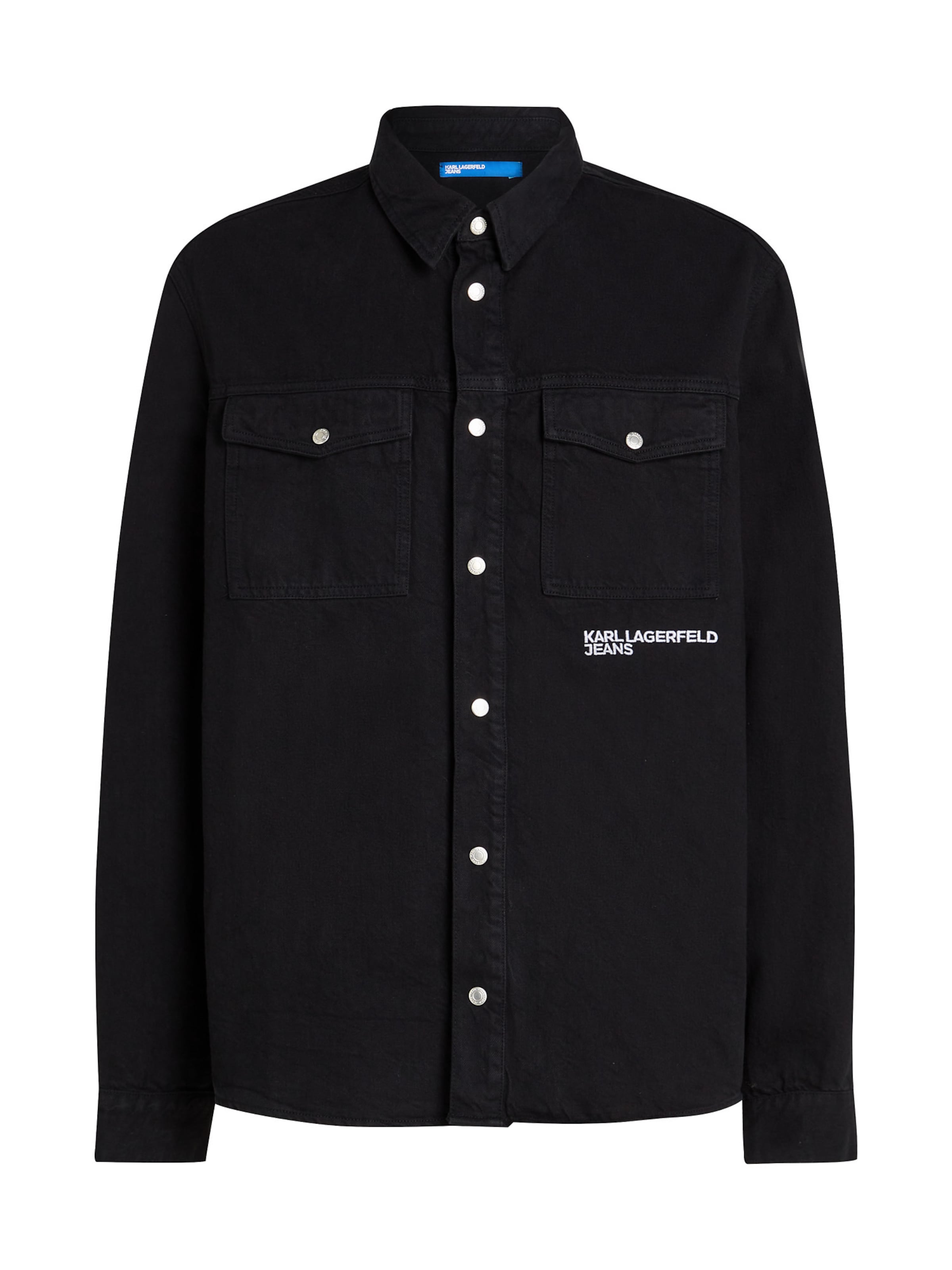 Regular fit Camicia di KARL LAGERFELD JEANS in nero: frontale