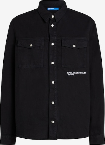 KARL LAGERFELD JEANS Regularny krój Koszula w kolorze czarny: przód