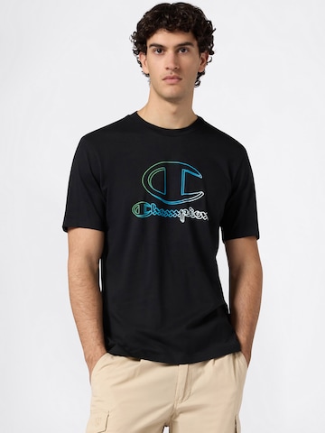 T-Shirt Champion Authentic Athletic Apparel en noir : devant