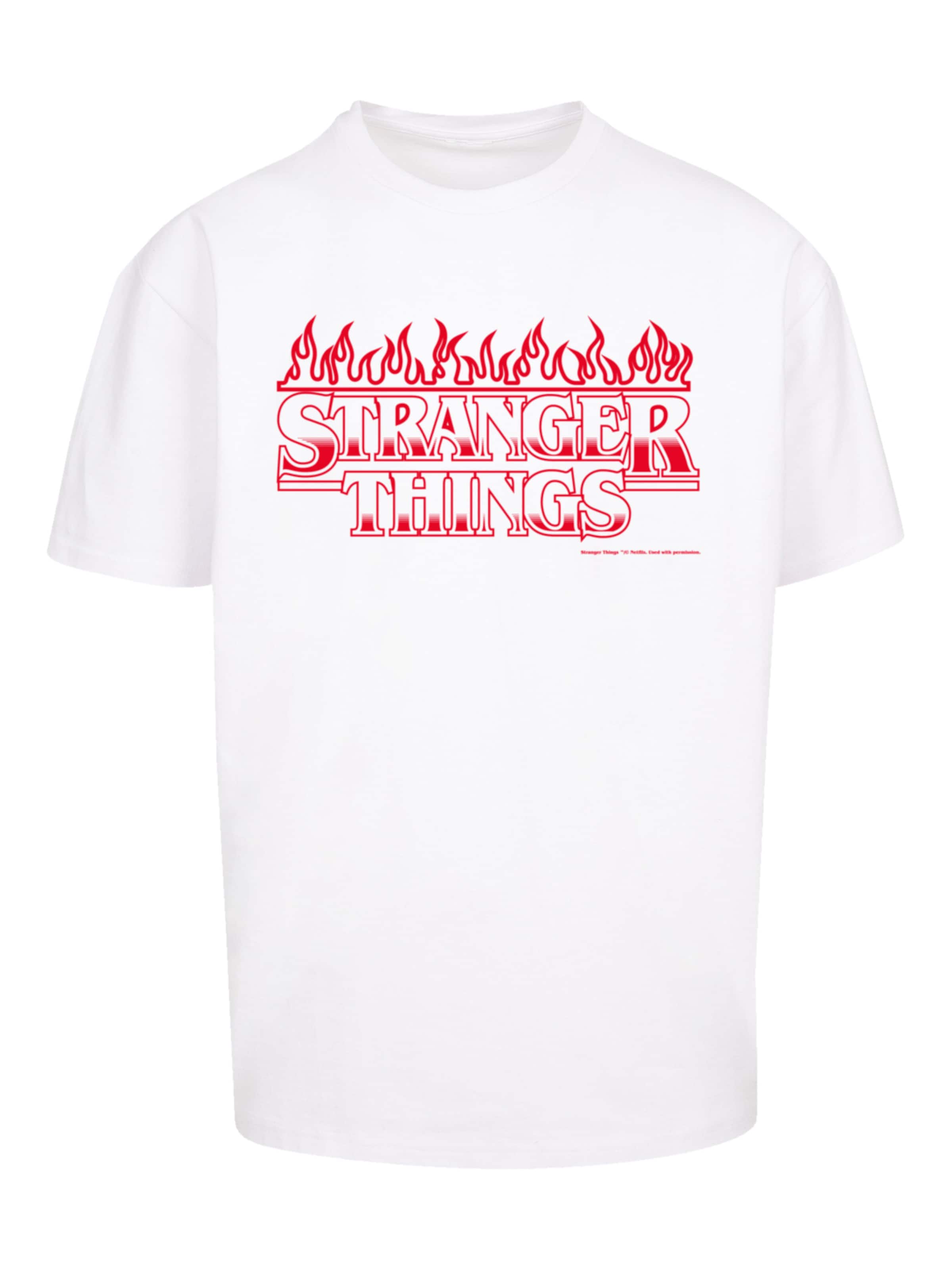 F4NT4STIC T-Shirt 'Stranger Things Netflix TV Series' in Weiß: Vorderseite