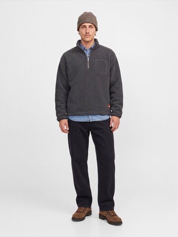 JACK & JONES Пуловер 'JORNORREBRO' в сиво: отпред