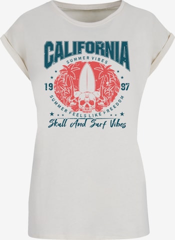 F4NT4STIC Shirt 'California skull summer vibes' in Beige: front