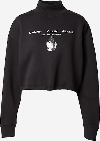 Calvin Klein Jeans Sweatshirt 'DIAMOND' in Black: front