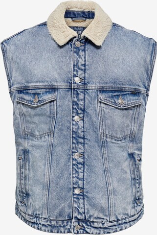 Only & Sons Vest 'Rick' in Blue: front