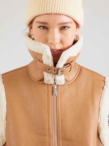 PIECES Vest 'PCJANELLE' in Brown