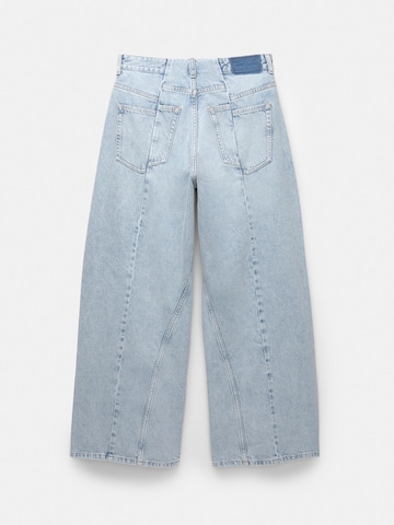 Baggy Jeans de la Pull&Bear pe albastru
