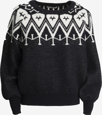 Influencer Pullover in Schwarz: Vorderseite