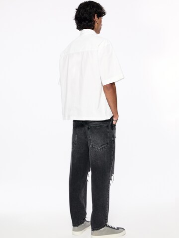 Pull&Bear Loosefit Jeans in Zwart