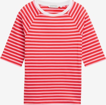 TOM TAILOR DENIM Футболка в Ярко-розовый: спереди