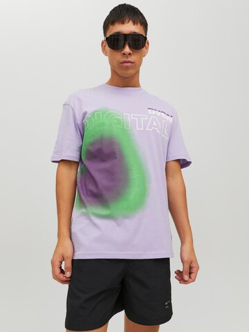 JACK & JONES Shirt 'Unnatural' in Purple: front