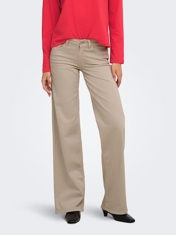 ONLY - Pierna ancha Pantalón en verde: frente
