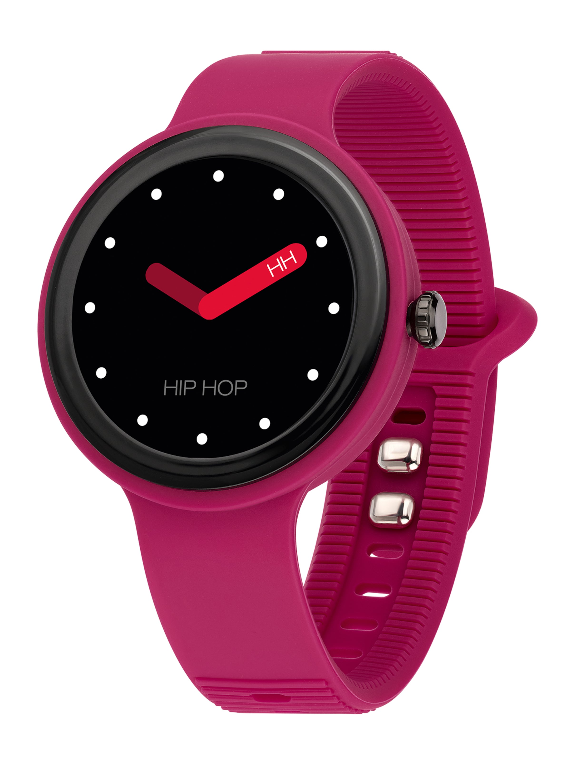 Hip Hop Digital Watch in Pink: front