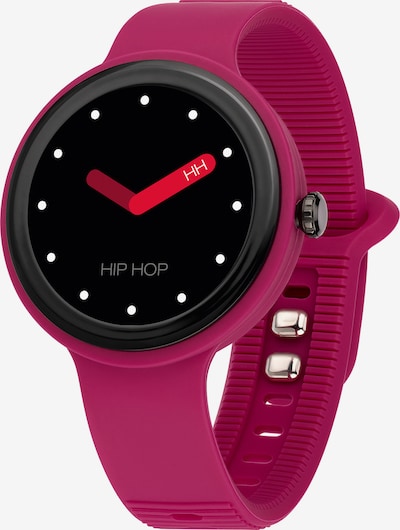 Hip Hop Uhr in fuchsia / schwarz, Produktansicht