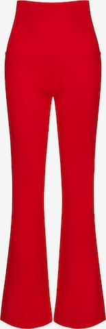 cfab (formerly creamy fabrics) - Leggings 'Cotton Flared Bootcut Leggings' en rojo: frente