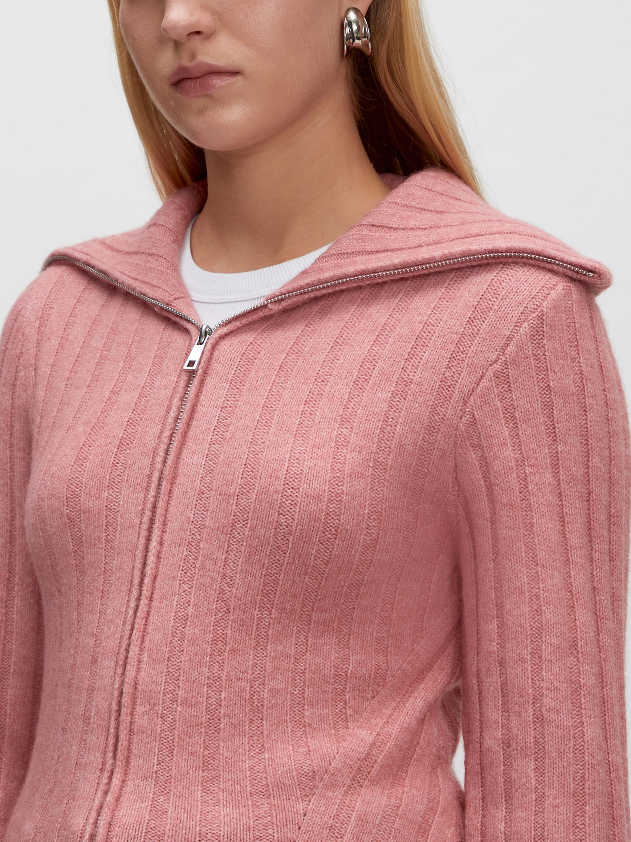 EDITED Producten Gebreid vest 'Lillie Wool' Pink