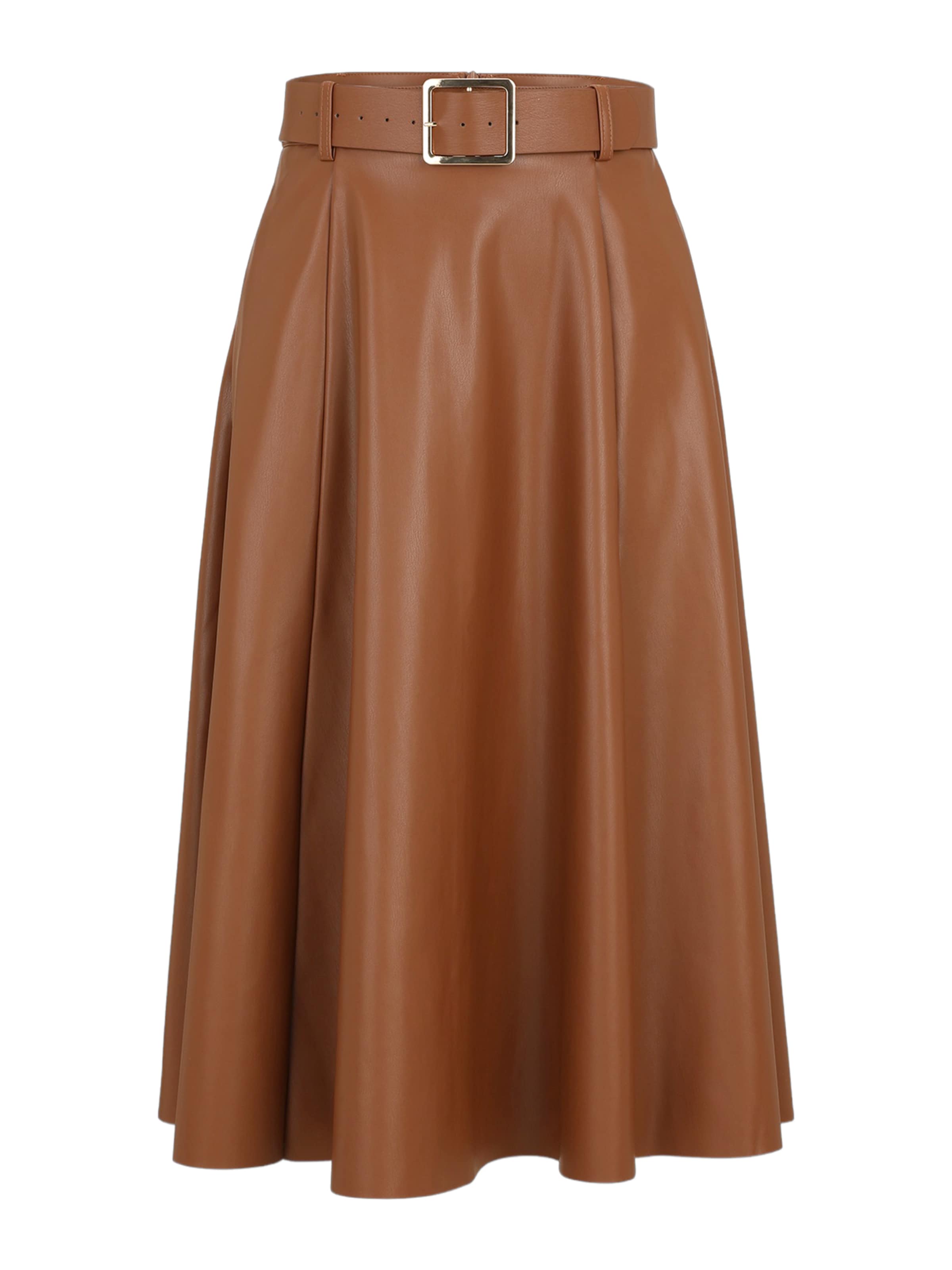 Guido Maria Kretschmer Women Φούστα 'Sally' σε καφέ: μπροστά