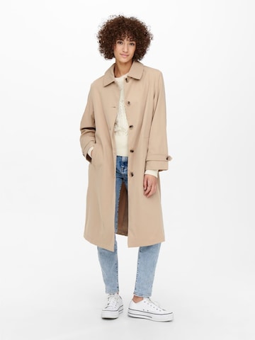 ONLY Between-Seasons Coat 'Isabelle' in Brown: front