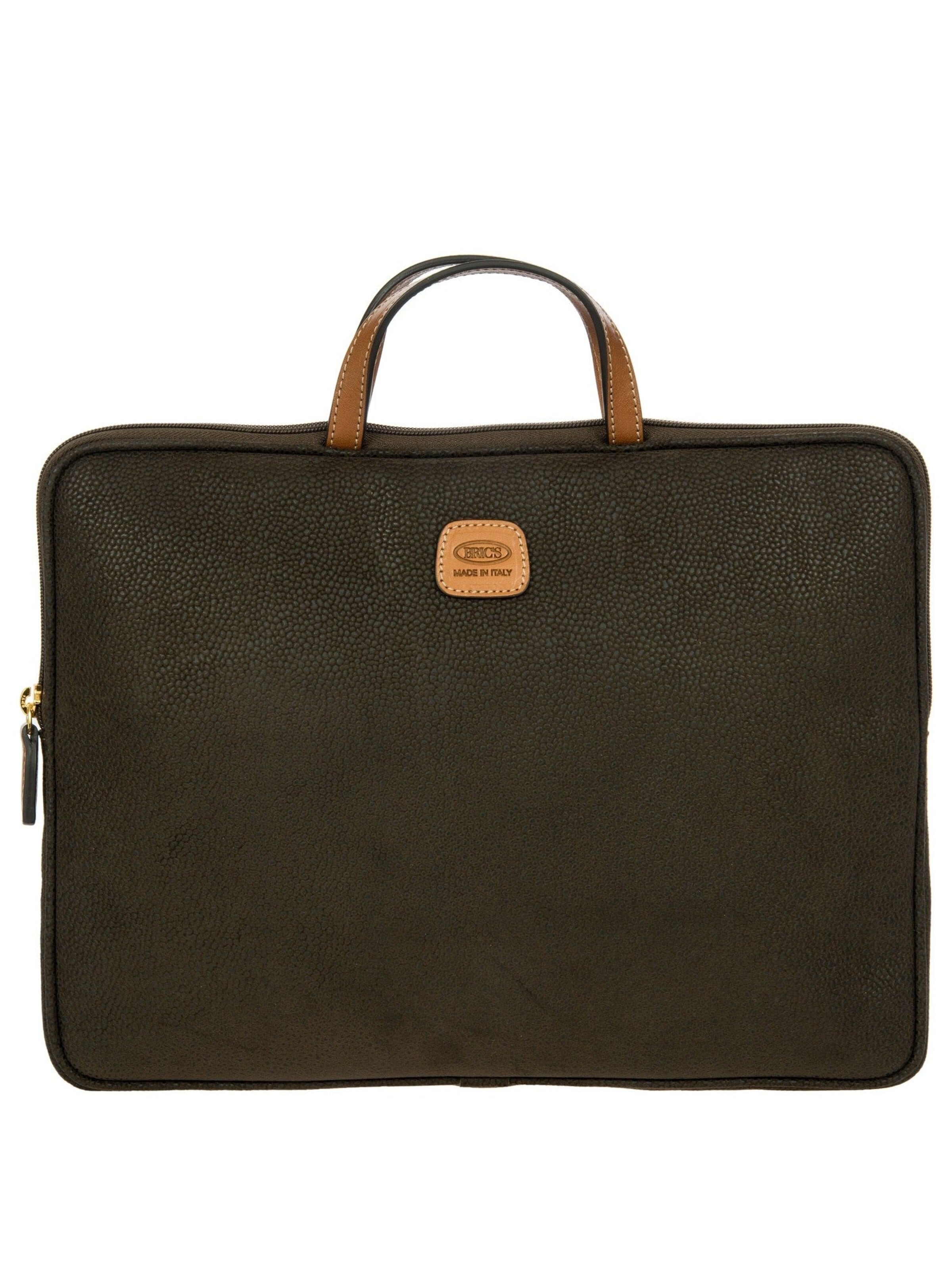 Bric's Laptop Bag 'Life' in Green: front