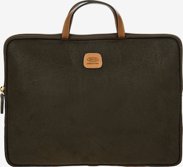 Bric's Laptoptasche 'Life' in Grün: Vorderseite