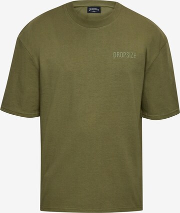 T-Shirt Dropsize en vert : devant