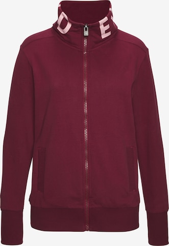 Elbsand Collegetakki värissä punainen: etupuoli