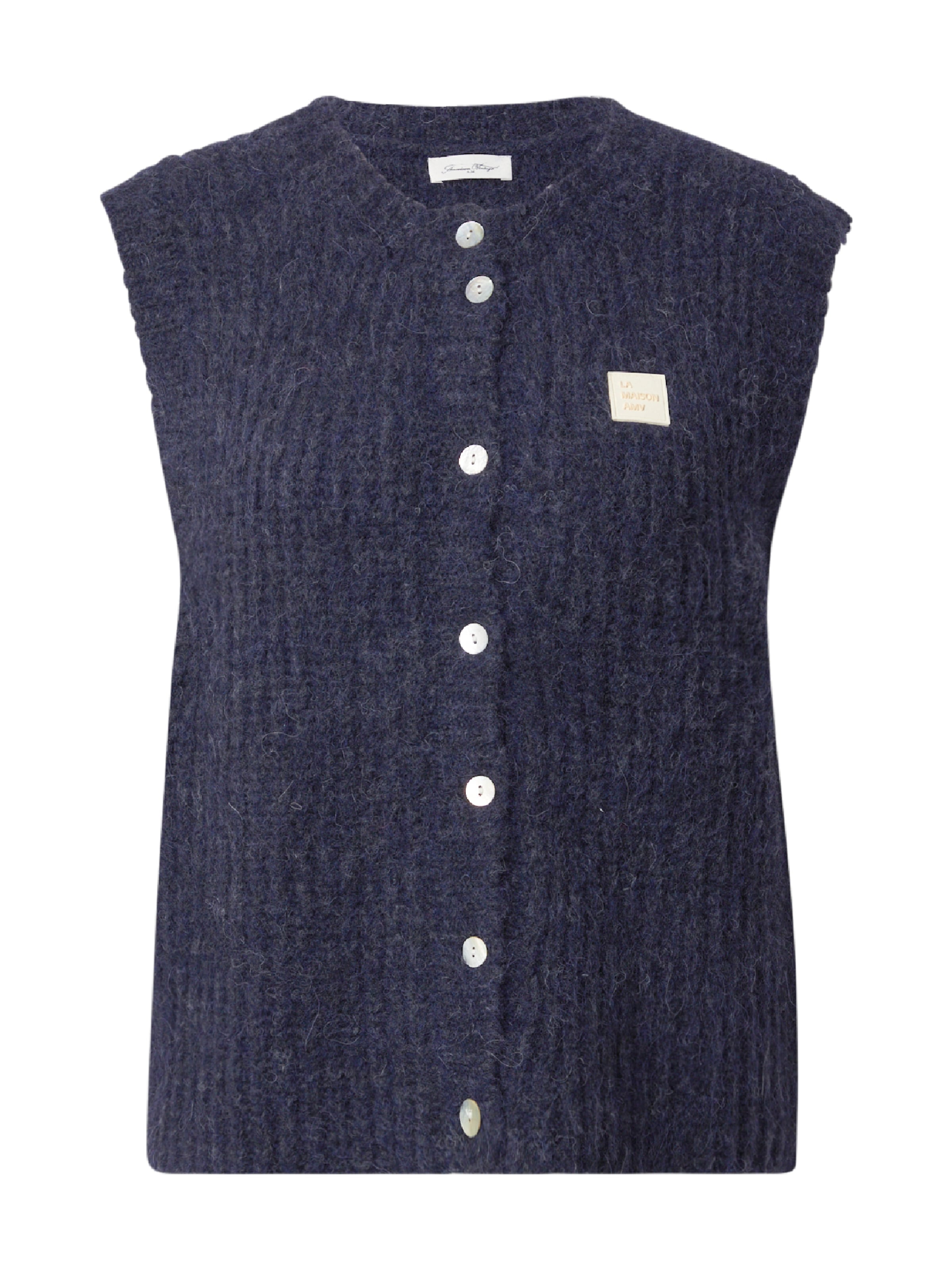 AMERICAN VINTAGE Вязаная жилетка 'EAST' в Синий: спереди