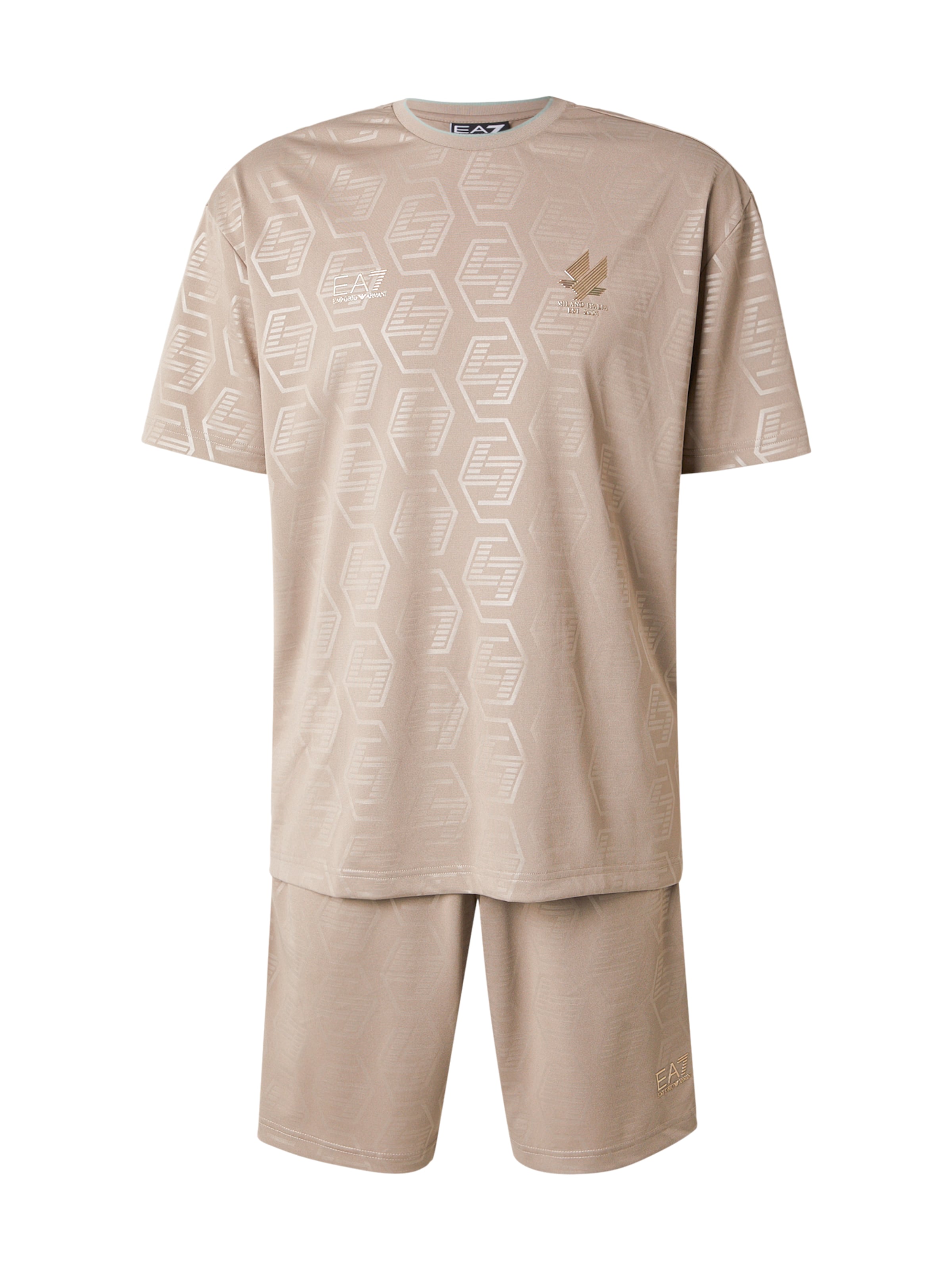 EA7 Emporio Armani Тренировочный костюм в Бежевый: спереди