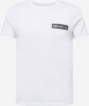 REPLAY Shirt in Wit: voorkant