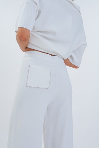 Aligne Wide leg Trousers 'Fletcher' in White