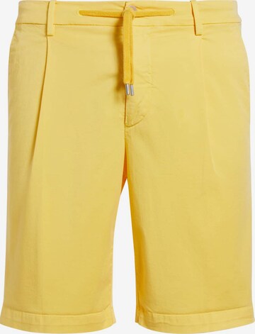 Boggi Milano Pleat-Front Pants in Yellow: front