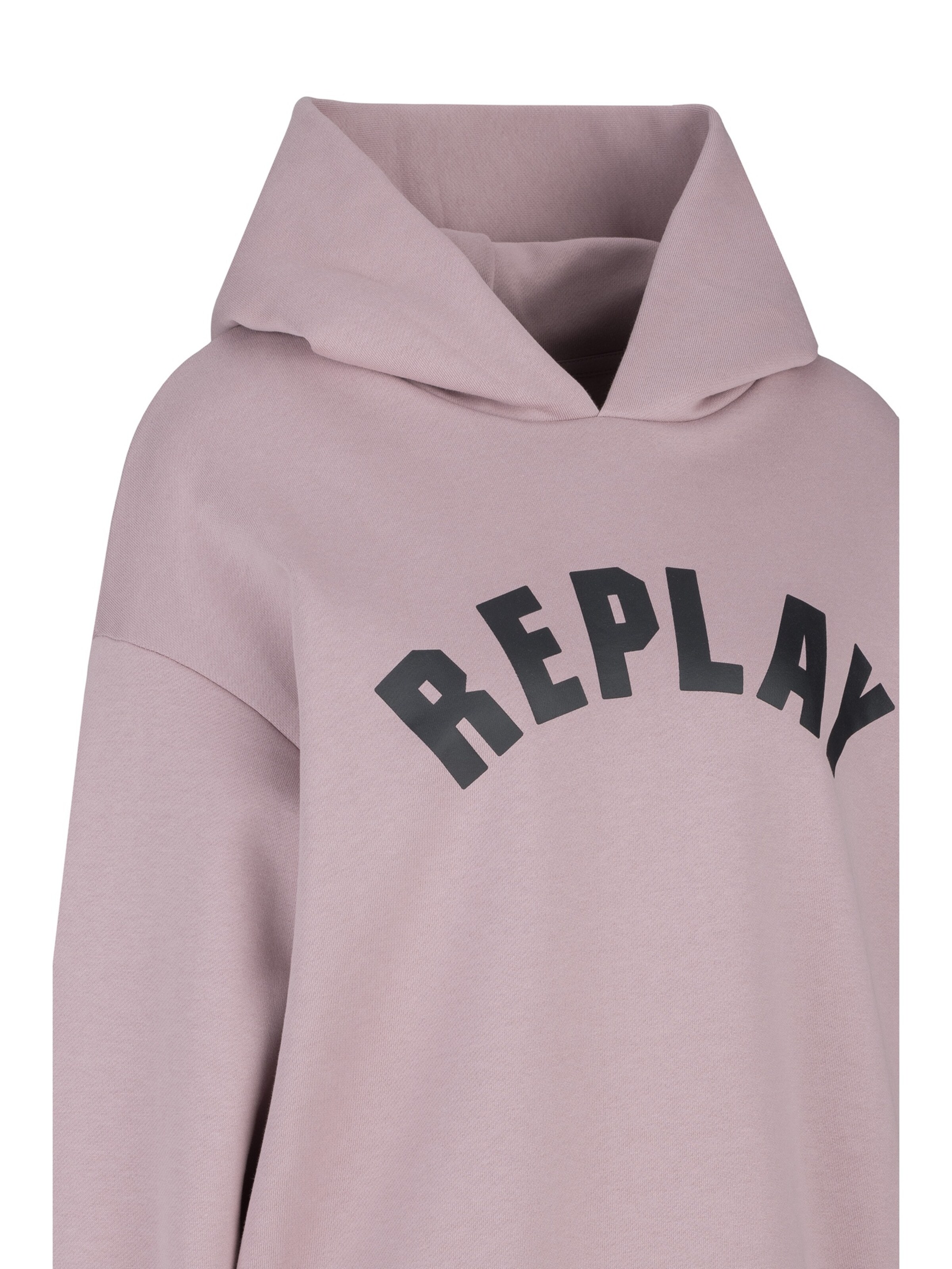 REPLAY Sweatshirt 'Brushed Cotton French Terry Fleece' in Pink